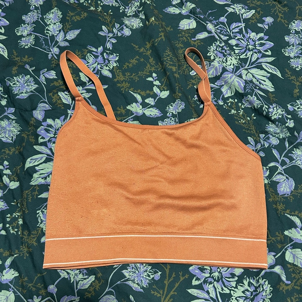 Aerie Tan Longline Ribbed Bralette